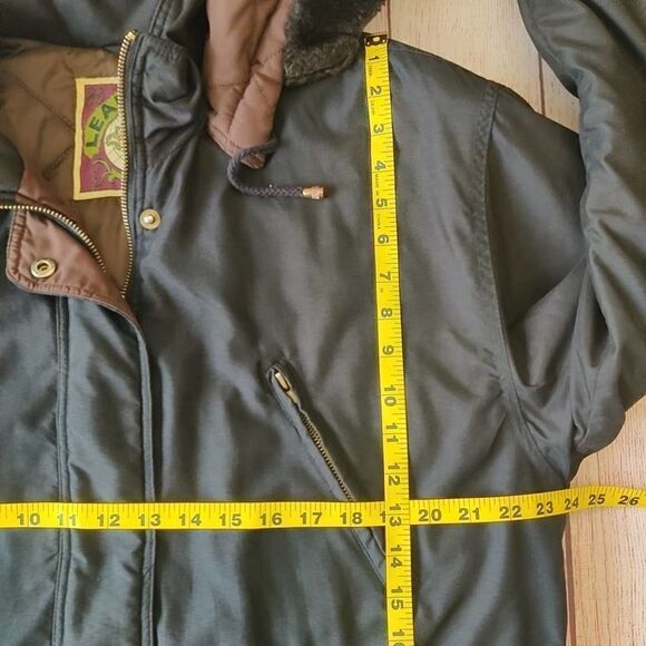 Vintage Learsi 80s zip front coat with removable hood sz S - Picture 5 of 12